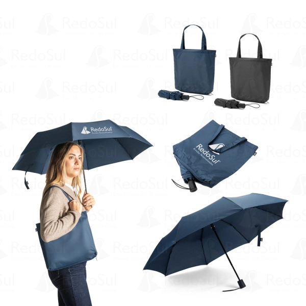 RD 99094-Guarda-chuva personalizado 2 em 1 com sacola de compras em incluso RD 99094-Guarda-chuva personalizado 2 em 1 com sacola de compras em incluso